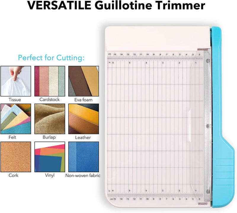 BAOFALI 9 Inch Guillotine Paper Trimmer with Grid Inches and Centimeters Cut Length Guillotine Cutter for Paper Crafts Photos Cardstock, Cardboard, Vinyl, Crafts,Scrapbooking Office - Image 4